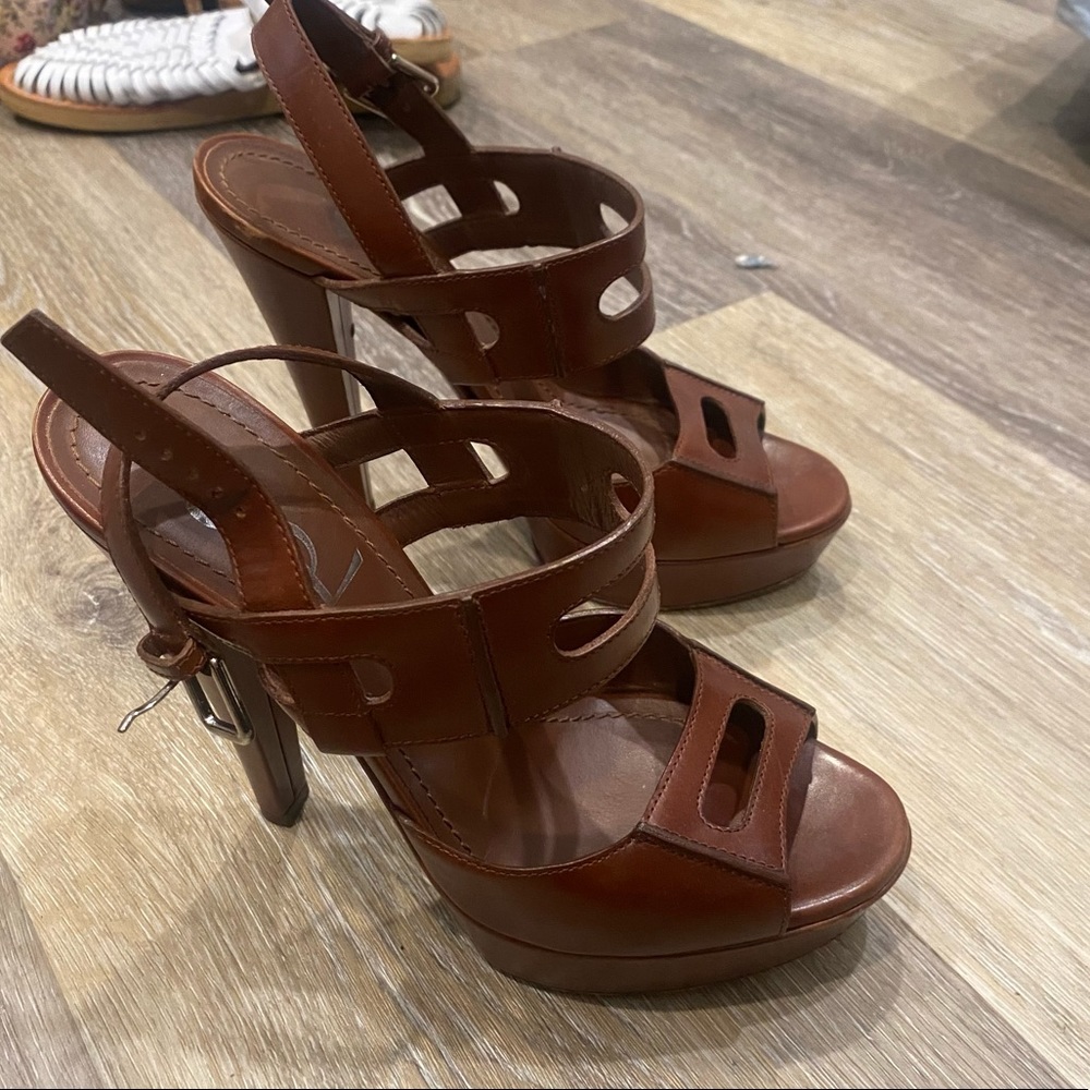 Brown YSL heels size 7 good condition
